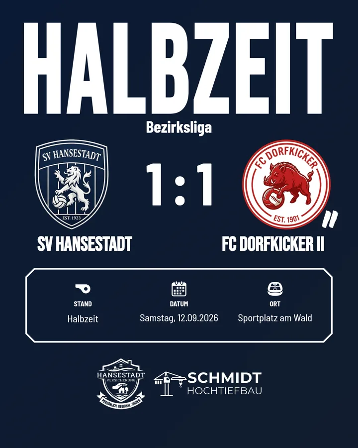 Halbzeit-Vorlage für den Zwischenstand – Beispiel