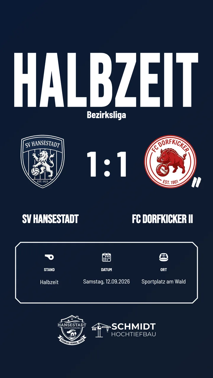 Halbzeit-Vorlage für den Zwischenstand – Beispiel 1 als Instagram-Story (9:16)