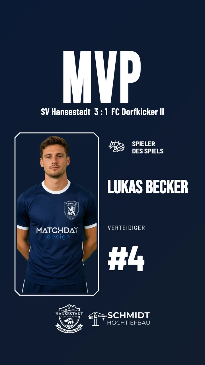 Vorlage „Spieler des Spiels" – Beispiel 1 als Instagram-Story (9:16)